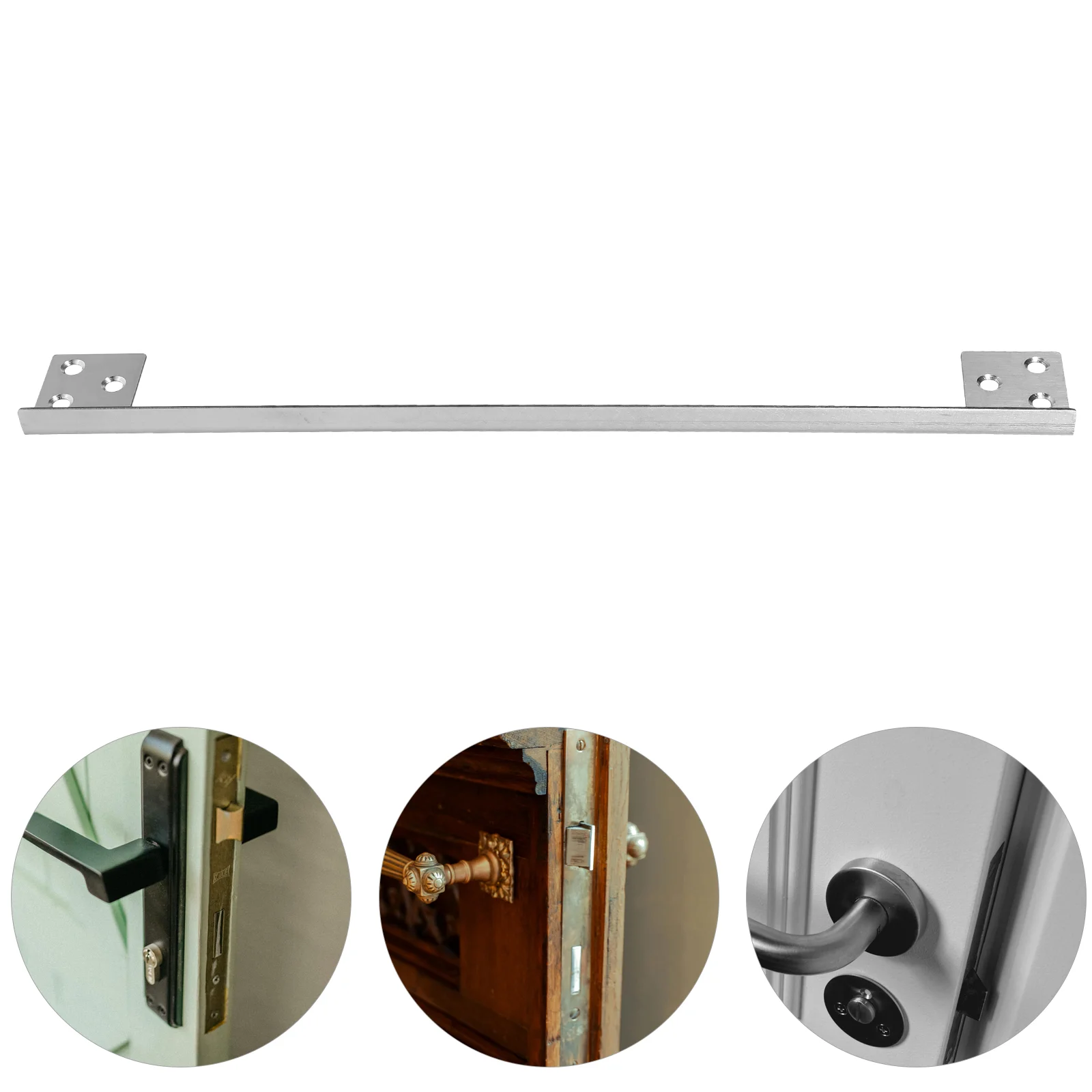 Stainless Steel L Shape Door Latch Protector Guard Plate Cover Outswing Doors Metal Security Locks Safeguard Hardware