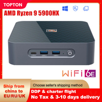 AMD Ryzen Mini PC Ryzen 9 5900HX 7 5800H Windows 11/10 Dual LAN NVMe SSD Vega 8 Graphics Desktop PC Gaming Computer Type-C WiFi
