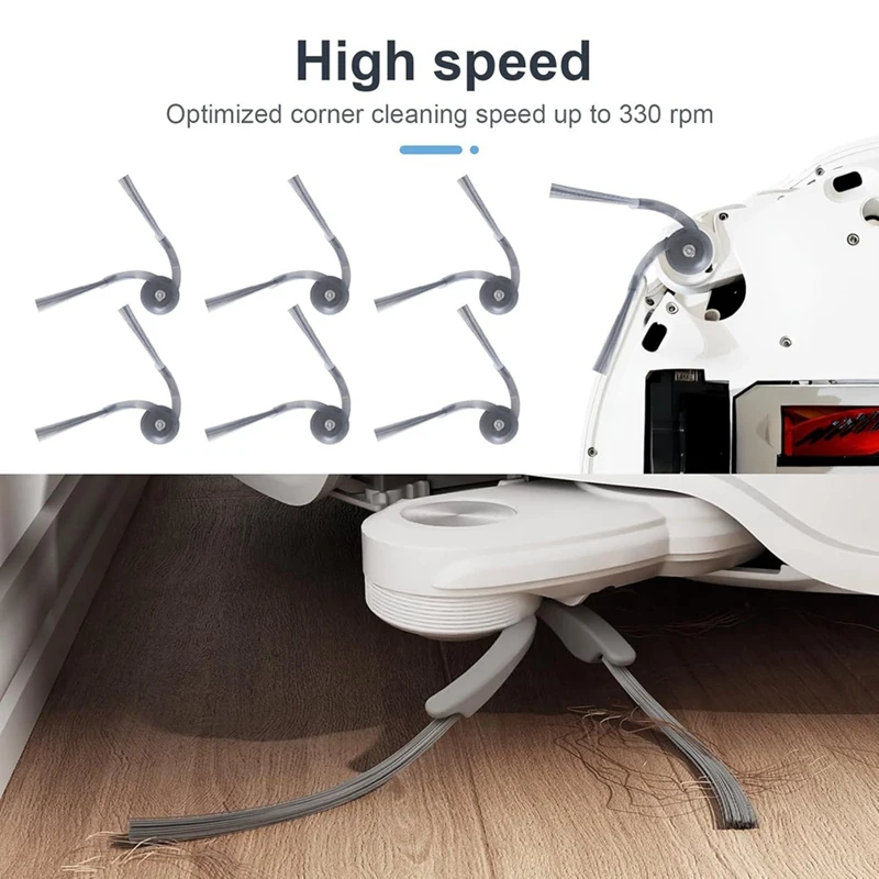 Cepillos laterales para accesorios de piezas de repuesto Roborock Q Revo Curv