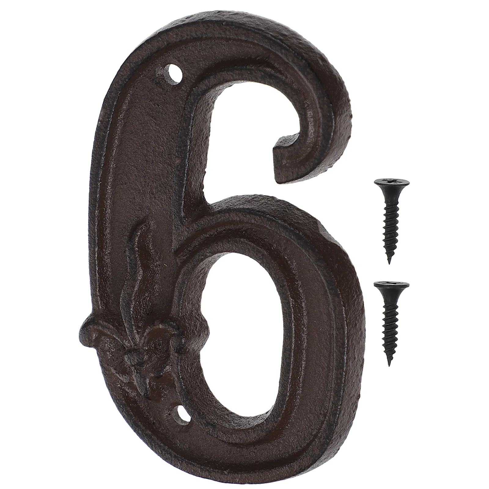 

Cast Iron House Numbers Vintage Door Address Plaque Metal Digital Signs Retro Design Easy Install Wall Fence Mailbox Indoor Room