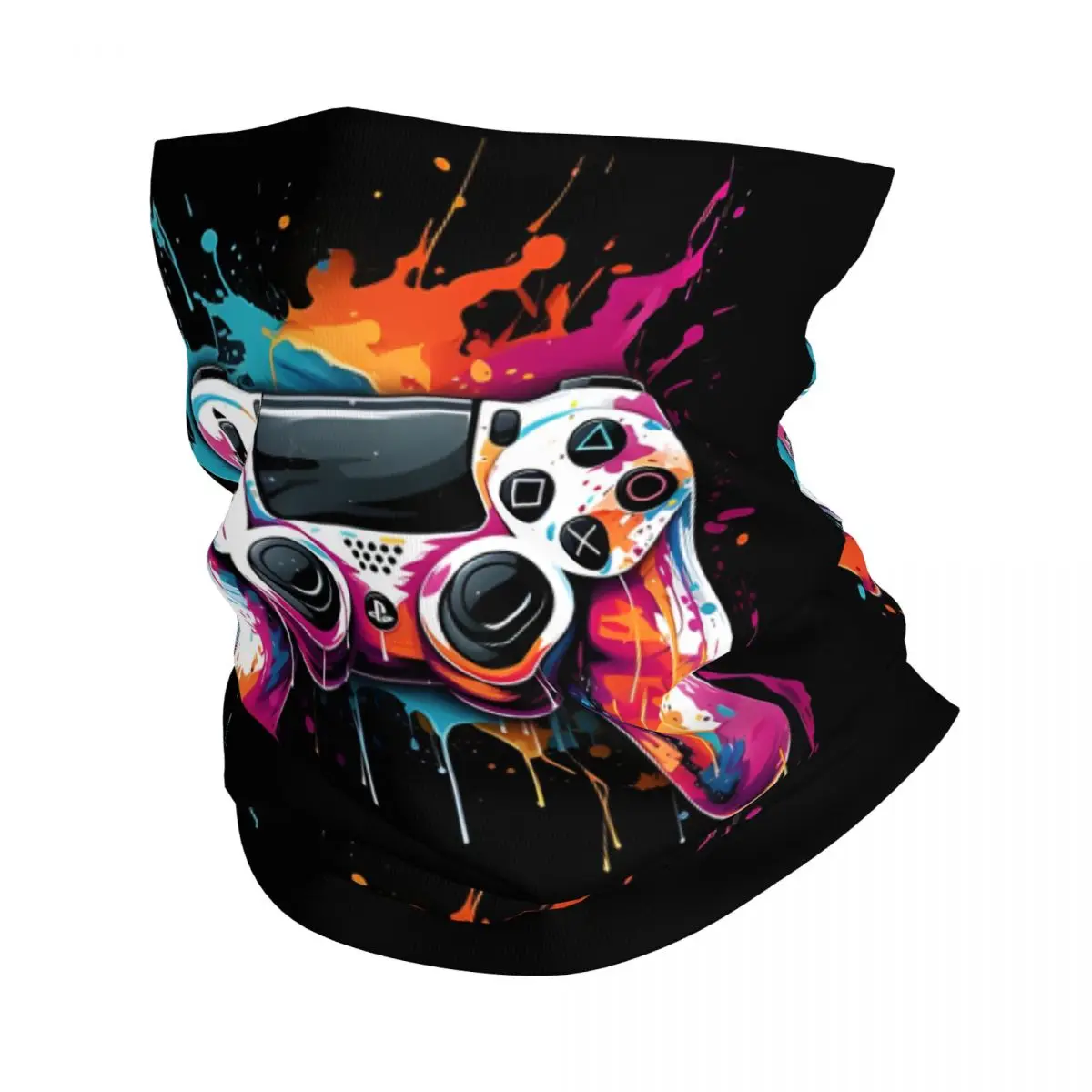 Controller With An Ink Bandana Neck Cover Wrap Scarf Balaclava Cycling Unisex Adult Breathable