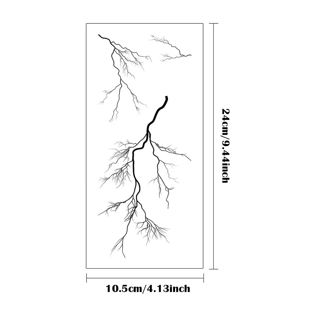 Realistic Vein Lightning Waterproof Temporary Tattoo Sticker Black Tree Branch Body Art Arm Fake Tattoos Sleeve Women Men Waist