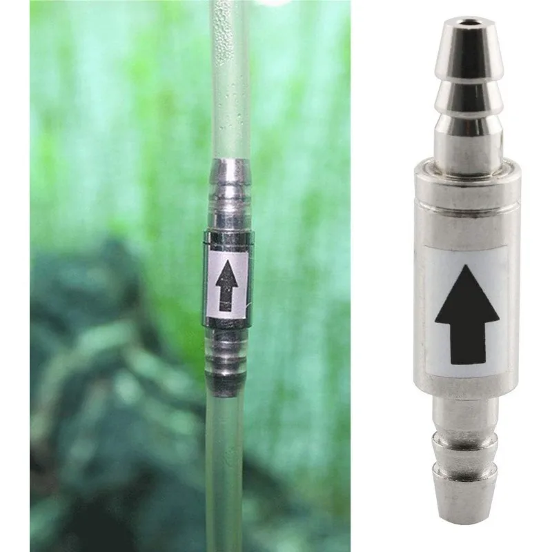 1PCS 4MM Stainless Steel One Way Check Valve,Air CO2 Line Tubing Regulator for Anti-Backflow Non-Return in Aquarium System