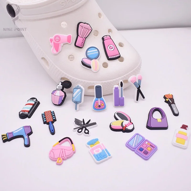 PVC Shoe Charms Perfume Shoe Accessories Bag Shoe Decoration Nail Polish Shoe Buckles for Clog Sandals X-mas Gifts Buckle