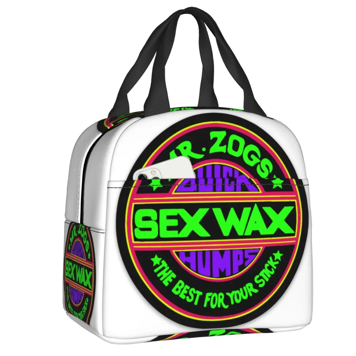 Custom Sex Wax Logo Mr Zogs Thermal Insulated Lunch Bags Women Resuable Lunch Tote Kids School Children Multifunction Food Box