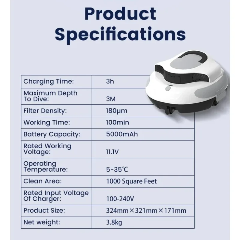 Automatic Pool Cleaning Robotic Vacuum Accessories Pool Robot Cleaner Robot Vacuum Pool Cleaner