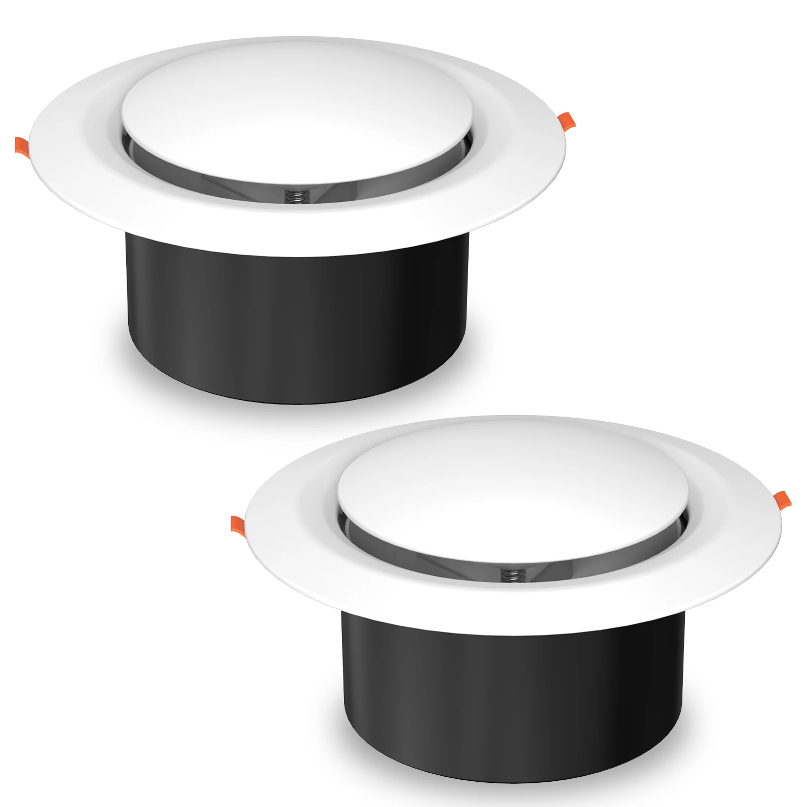 Aygrochy Witte plaatventiel 150 mm ABS, verstelbare verdikte wandventilatierooster ventilatiekap voor afzuigventilator, kanaalventilator, slaapkamer, badkamer, kantoren