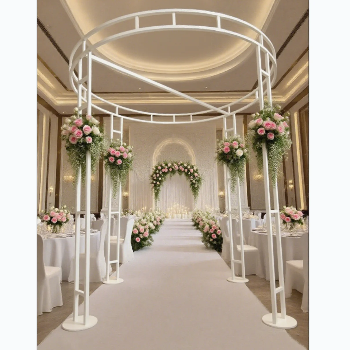 

f30 Wedding Decoration Flower Stand Metal Table Centerpieces Wedding Flower Display Stands