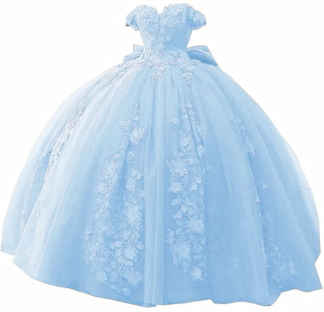 BM-vestidos de quinceañera para niña, Vestido de fiesta de cumpleaños, con apliques de lentejuelas, encaje brillante, 15 años, 2022