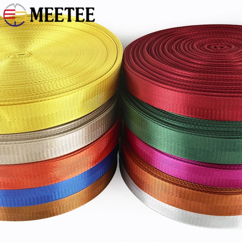 

1Roll=42M 20-50mm Nylon Webbing Tape for Bag Backpack Strap Safety Belt Bias Binding Garment Decor Ribbon Band DIY Accessories