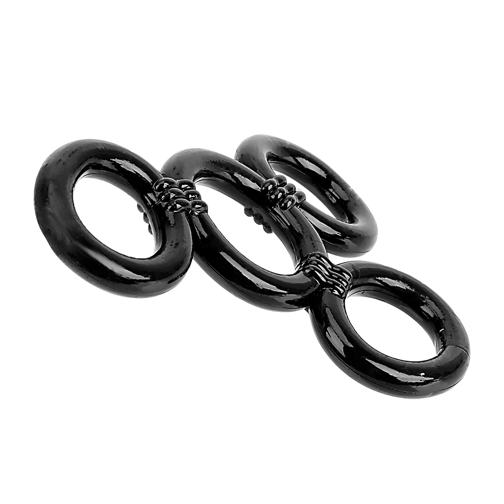 IKOKY 4 Rings Cock Rings Time Delay Ejaculation High Elasticity Penile Trainer Penis Rings Sex Toys for Men TPE Sex Shop