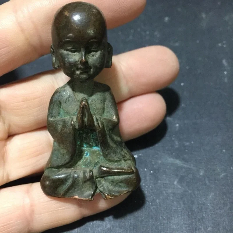 

Solid Sitting Zen Little Monk Little Child Figurine Home Decor Craft Ornament