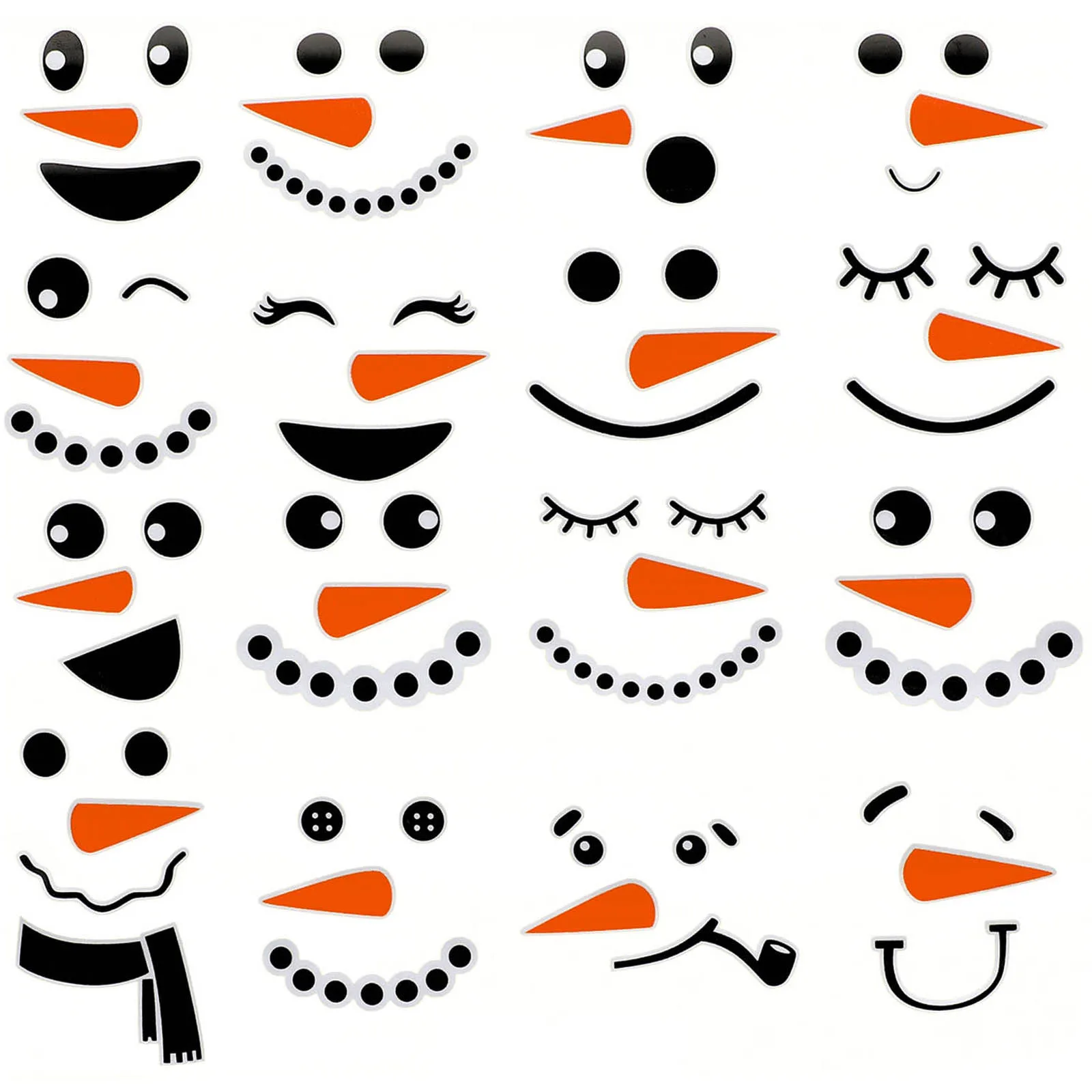 

Snowman Christmas Stickers Removable PVC Wall Sticker for Windows Doors Holiday Party Decoration Merry Christmas Wall Sticker