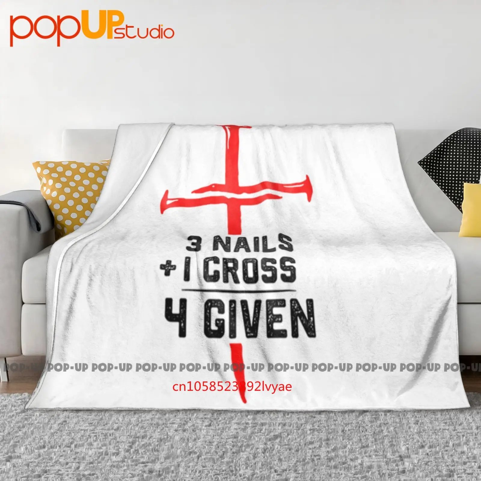 Jesus 3 Nails Plus 1 Cross 4 Given Religious Christianitys Ultra-Soft Blanket Quilt Winter Sofa Cover Bed Covers