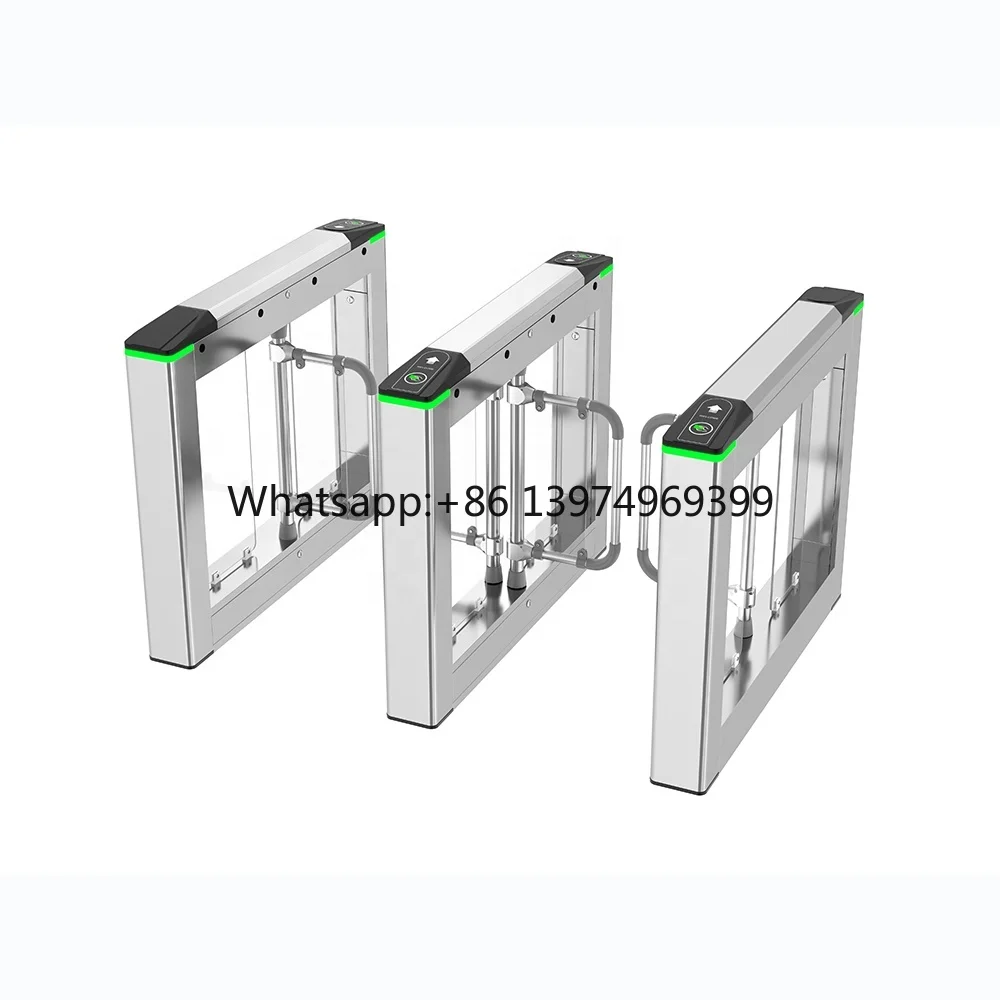 Swing Barrier Turnstile Single lane Indoor Speed Gate RFID Pedestrian Speed Gate Flap Barrier