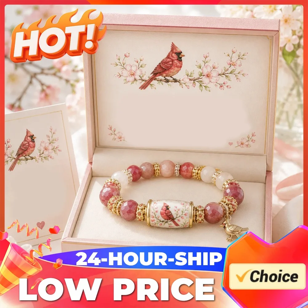 Crystal Ceramic Blessings Bracelet for Strength Hope and Joy Charm Bracelet Spring Blessings Jewelry for Women Mom Friends