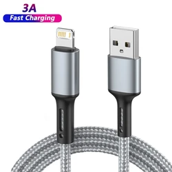 Quick Charge USB Cable For iPhone 13 12 11 Pro X Max 6 6s 7 8 Plus iPad Origin Lead Mobile Phone Cord Data Charger Wire 3m