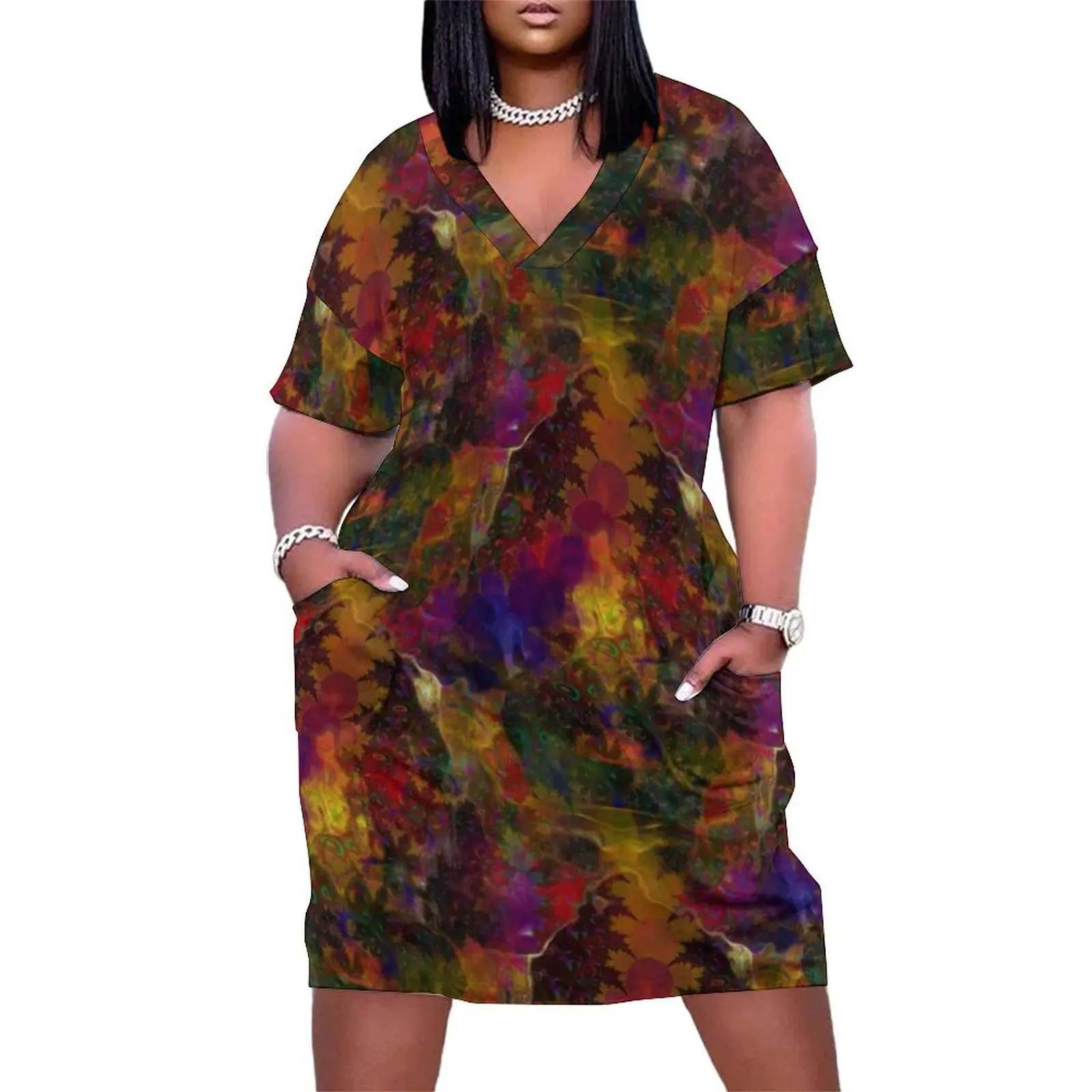 

Stereo Trippin Loose Pocket Dress dress for woman Women's skirt women's summer clothing 2025