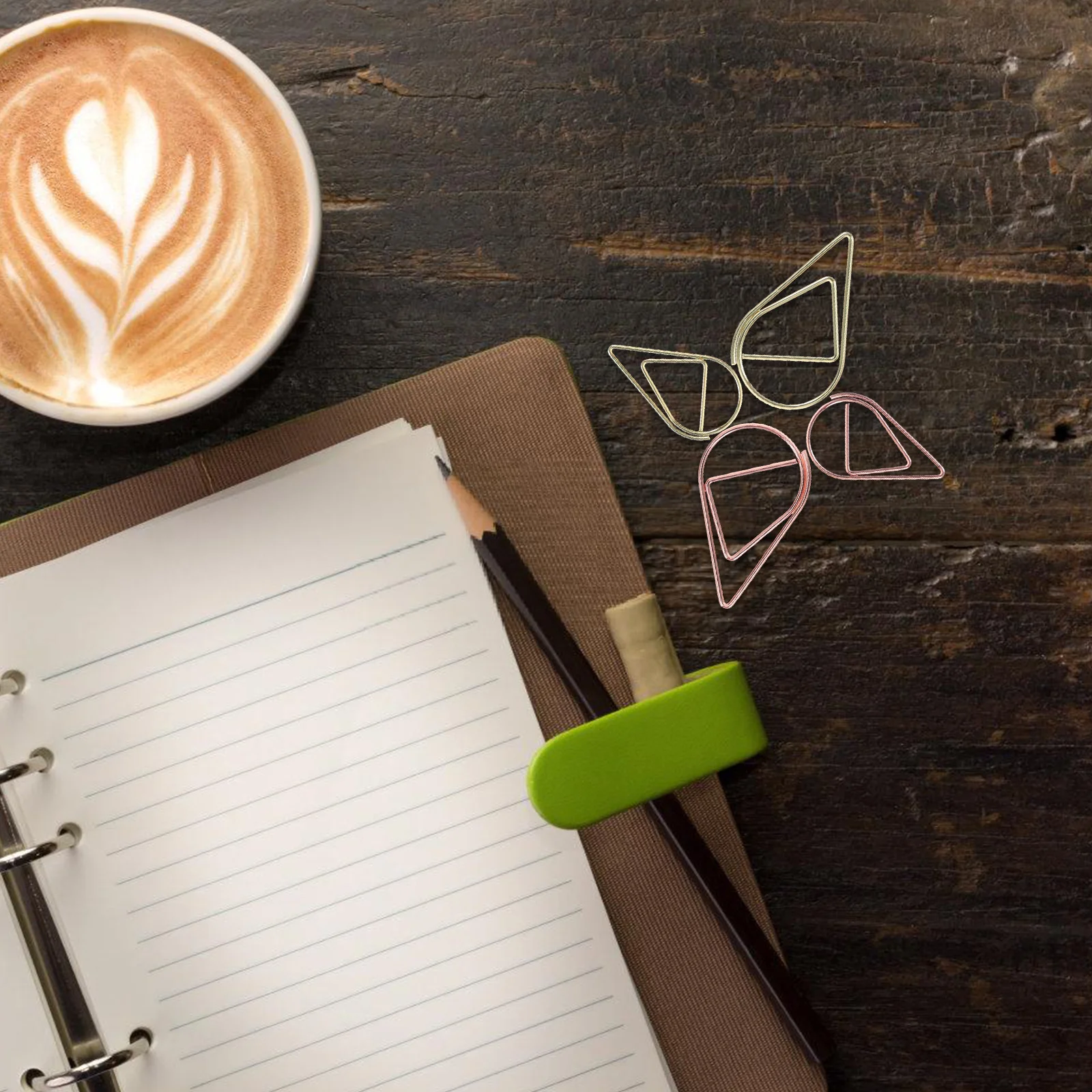 

100Pcs Cute Metal Teardrop Paper Clips Small Office Document Clips for School Wedding Invitations and Crafts Small Paperclips