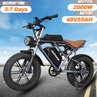 DeePower  Ebike 2000W Motor 48V55AH Daul Battery Electric Bicycle Hydraulic braking 20*4.0 Inch Fat Tire Moutain Electric Bike