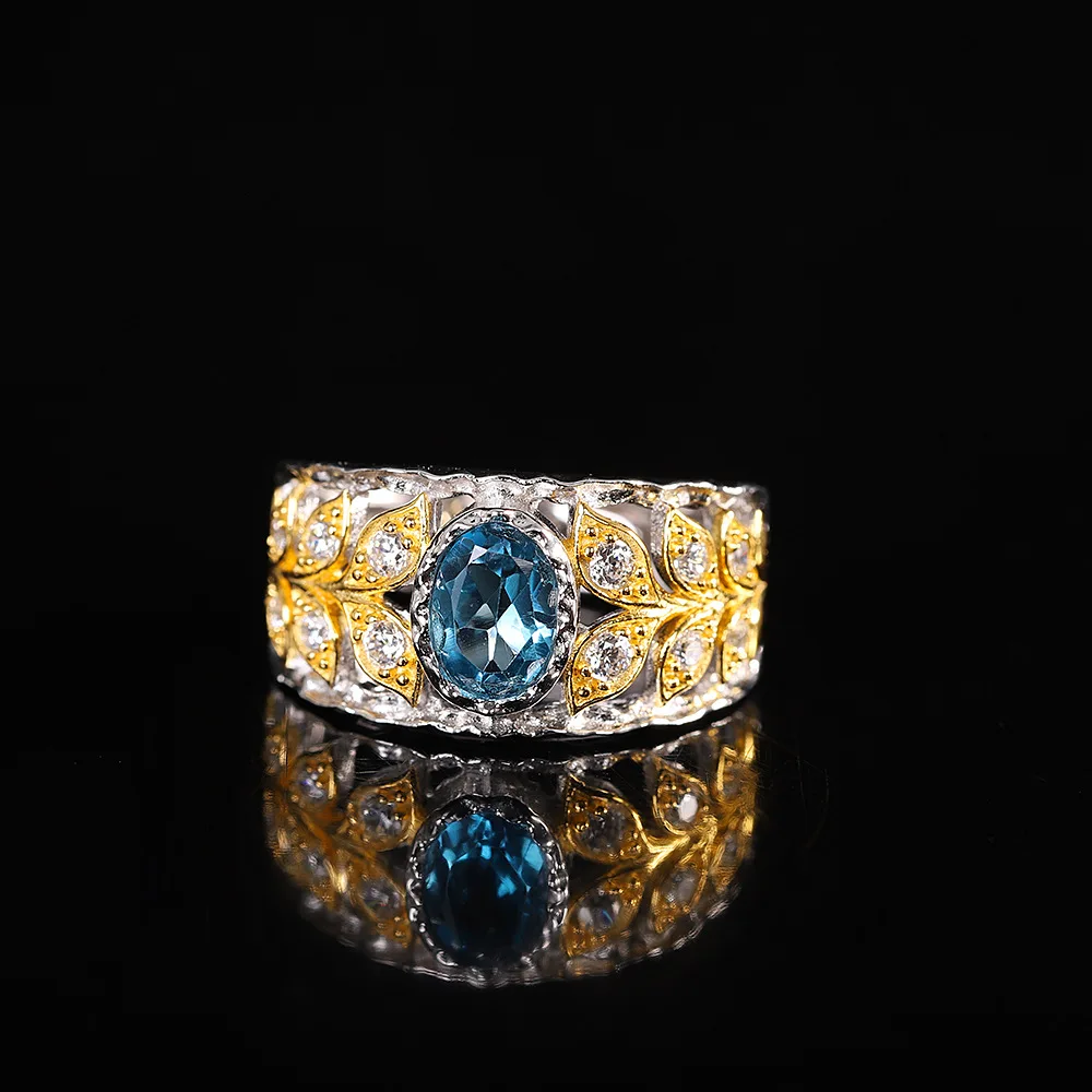 

Uglyless Designer Newest Lace Silver Rings for Women Wide Fashion Rings 925 Sterling Silver Topaz Jewelry Hollow Crystals Bijoux