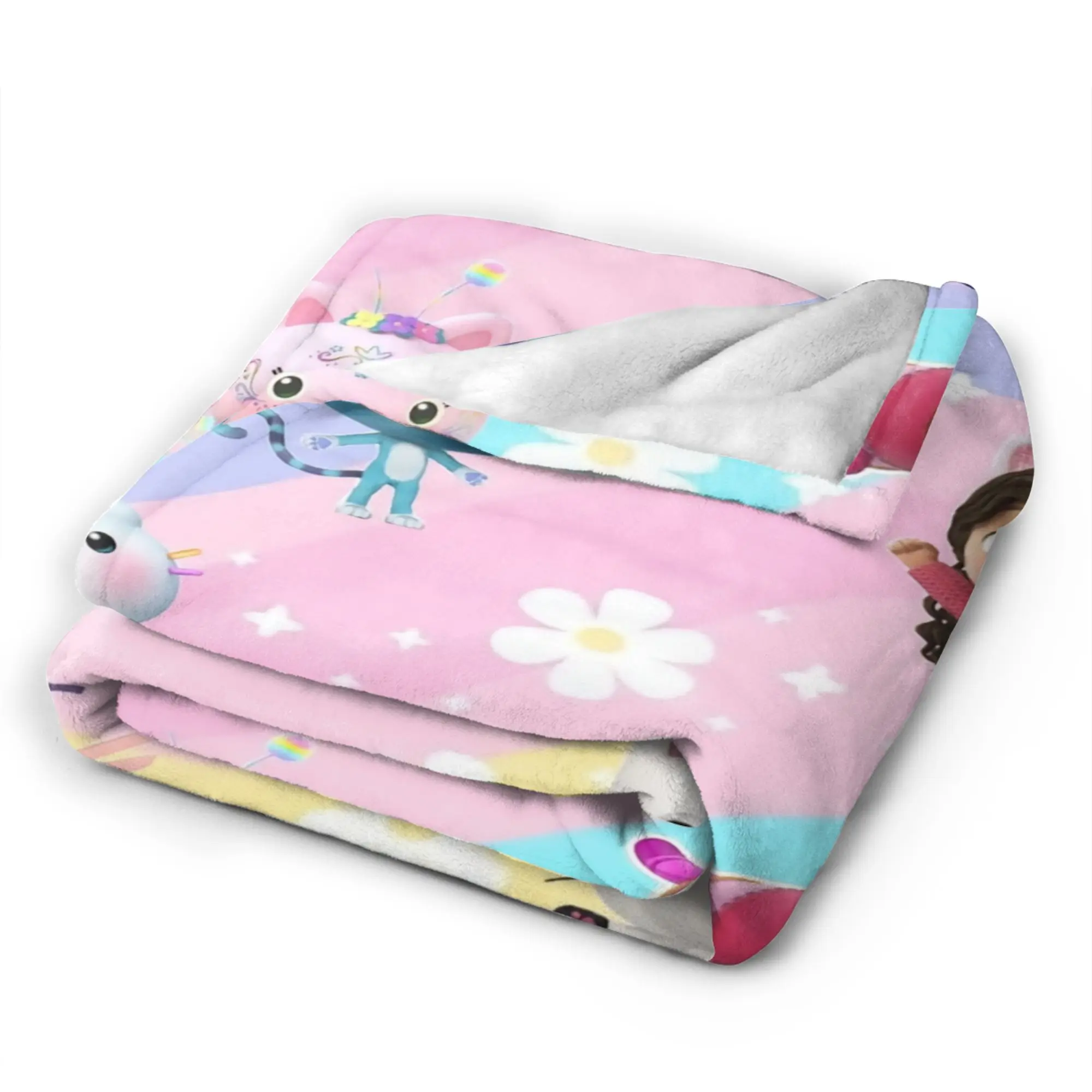 Gabbysed dollhouses Plush Blanket Girls Boys  Flannel Bedding Throws For Couch Chair Sofa Bed Super Warm Quality Bedspread Gift
