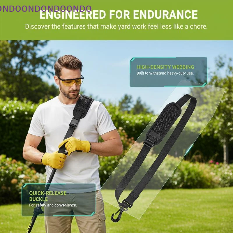 Adjustable Lawn Mower Backpack Straps Shock Absorbing Padded Nylon Shoulder Harness for Long Hours Lawn Mowing Gardening Work
