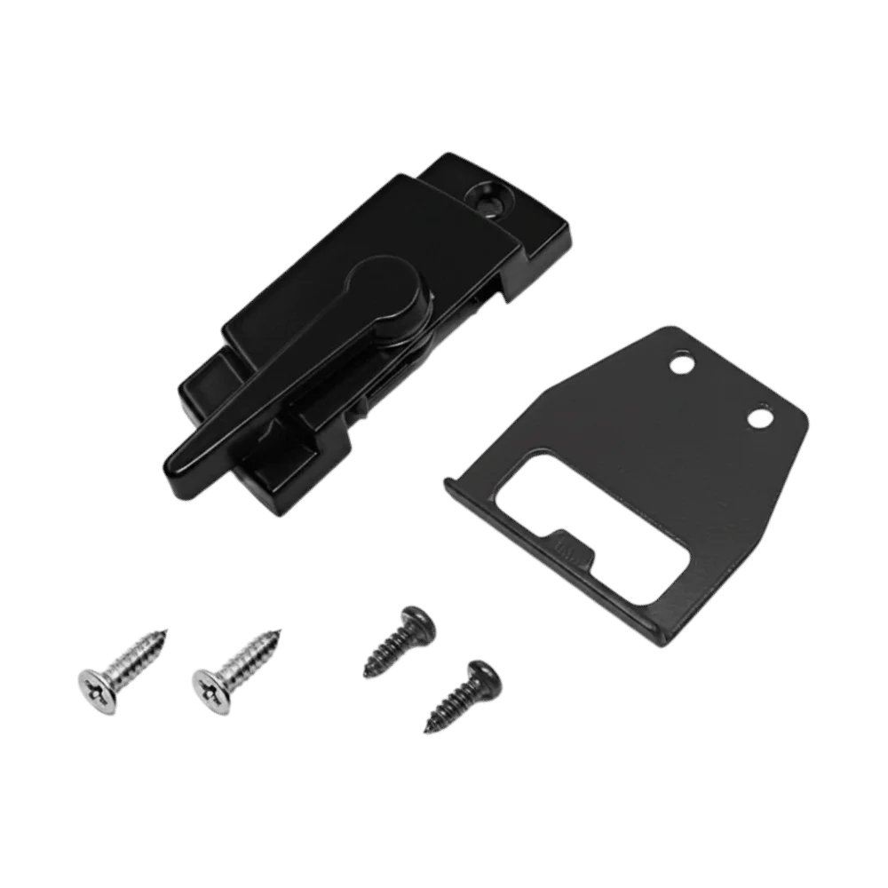 Black Color Sliding Window Sash Locks Zinc Alloy Crescent Design Security Sash Locks Anti-Theft Mounting Base Cam Action