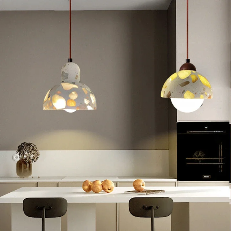 Modern Novelty Cement Stone Chandelier Nordic Wire Adjustable Restaurant Bedroom Shop Pendant Lamp Dropshipping Pendant Lights