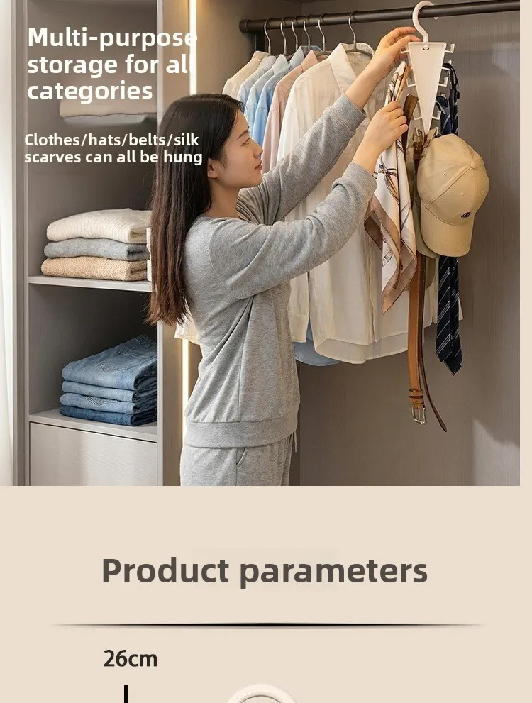 Stapelbarer V-förmiger Multi-Haken Aufhänger, Platzsparender Schrank-Organizer für Wohnheim & Zuhause – Detail 8