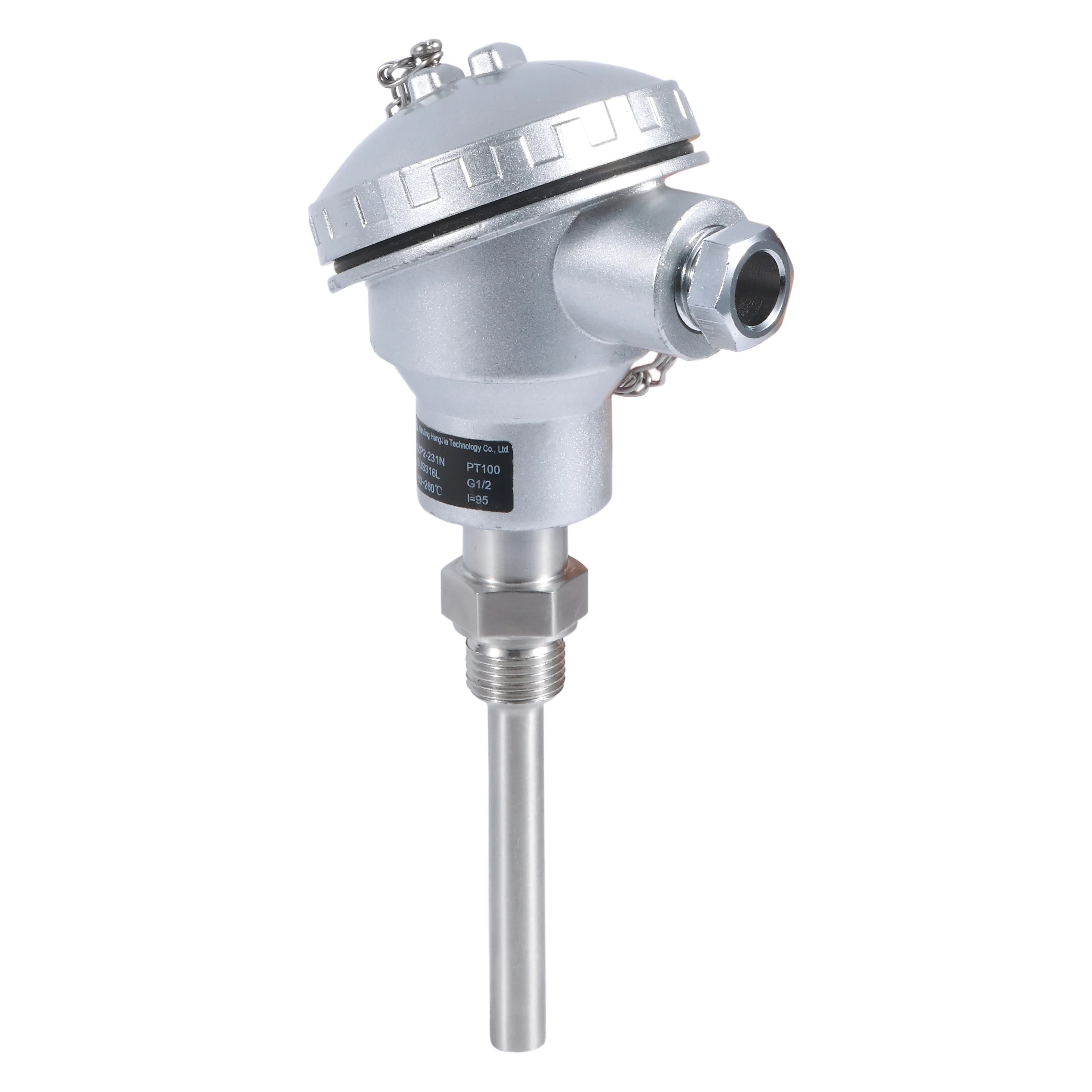 Industrial K Type Temperature Measuring Sensor with 1/4 or 1/8npt Fitting