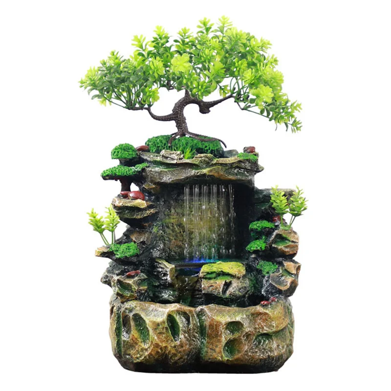 Imagem -05 - Rockery Stream Tabletop Fountain Zen Meditação Indoor Waterfall Feature Bomba Automática para Casa Escritório Quarto Mesa Decor