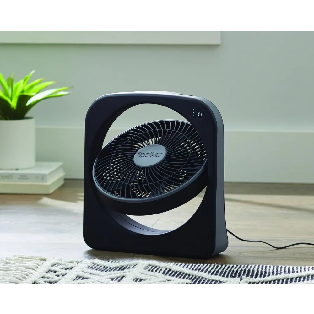 Better Homes & Gardens 9 "Ventilador Portátil de Dupla Potência, Uso Interior e Exterior, 3 Velocidades, Preto, 2023, Novo