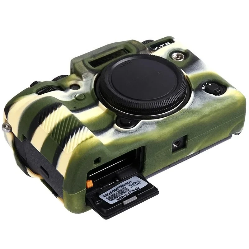 Protective Cover Protector Skin For Fujifilm X-T3 Camera Bag Litchi Anti-slip Silicone Case+ Tempered Glass LCD Protective Film