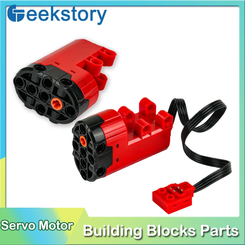 Servomotor de bloques de construcción 7,4 V, funciones de potencia modificadas, Motor de Control remoto, tecnología MOC, ladrillos, juguetes DIY para coche y camión