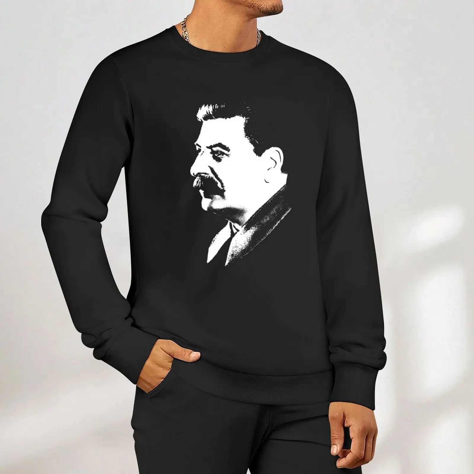 بلوفر جوزيف ستالين ملابس جمالية معطف رجالي ملابس رجالية سويت شيرت شتوي للرجال #6