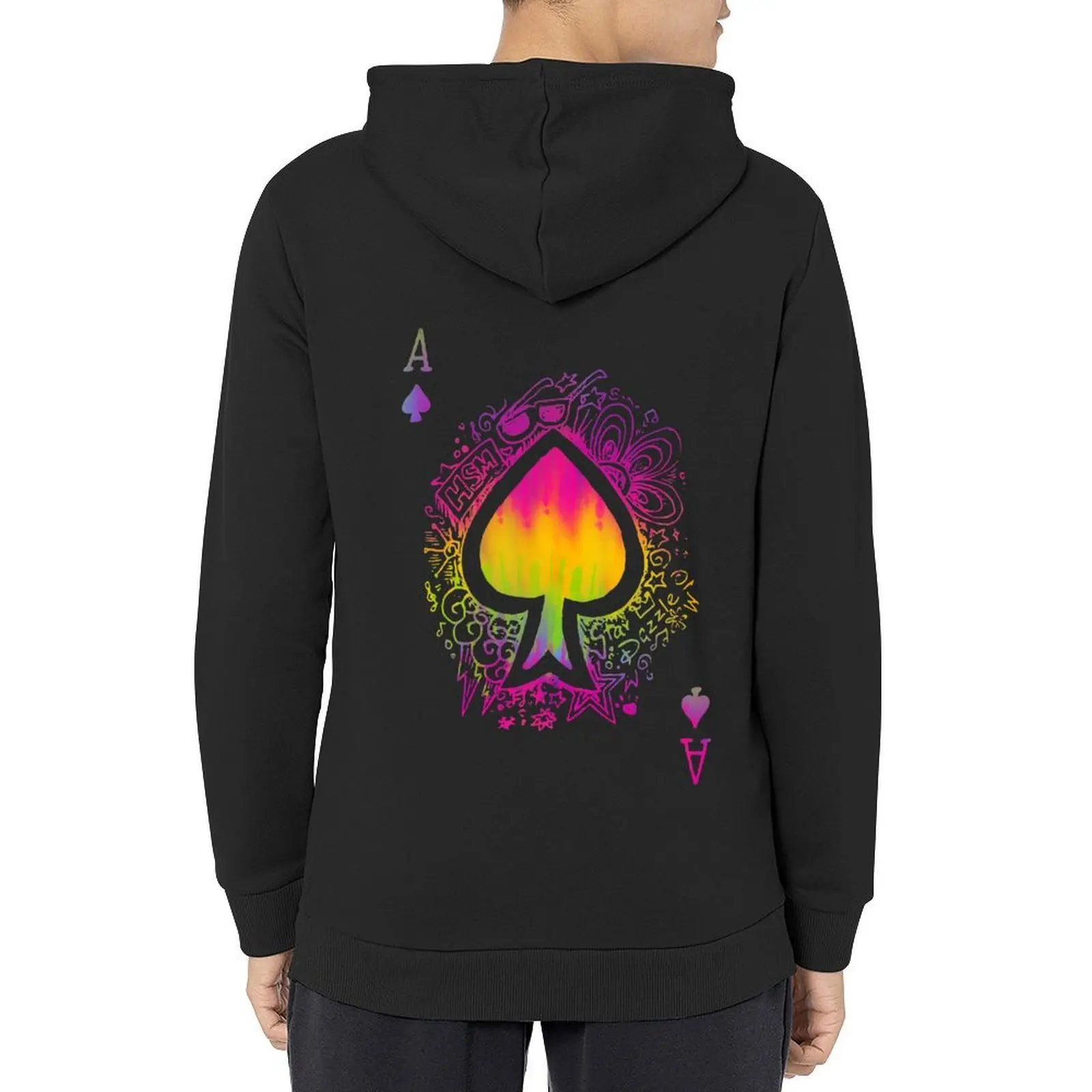 

Ace Of Spades Doodles (Color : Dark) Hoodie men clothes men's sweat-shirt mens clothing mens clothes pullover hoodies