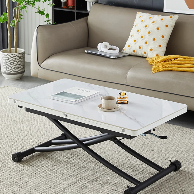 

Multifunctional lifting coffee dining table two-in-one small apartment foldable mobile integrated