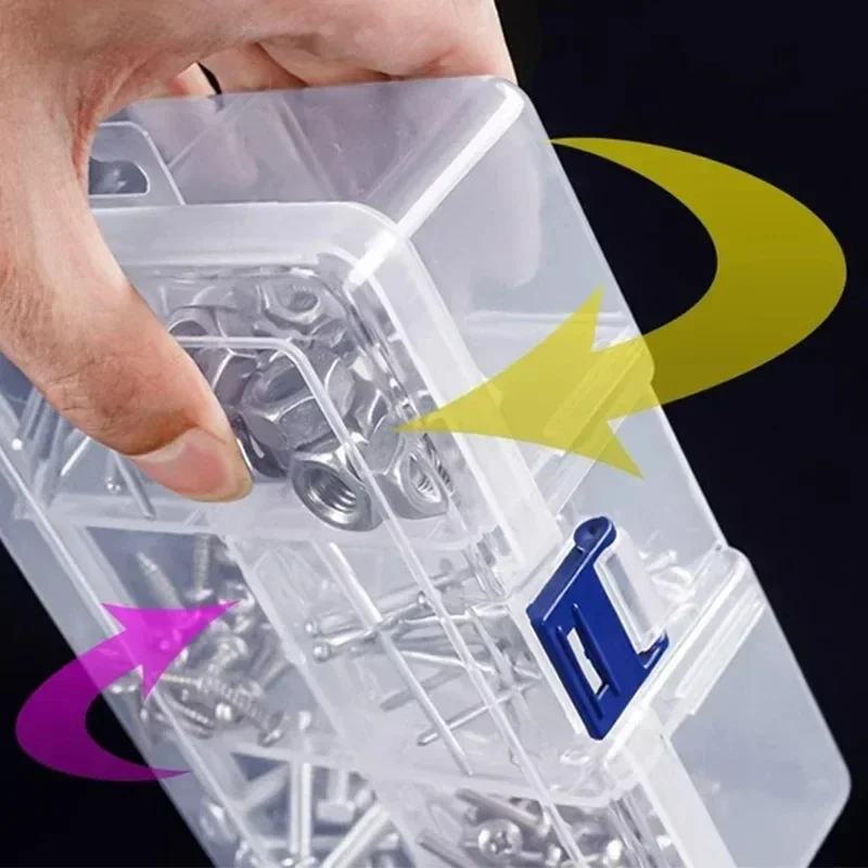 Transparent Plastic Storage Box for Beads and Earrings