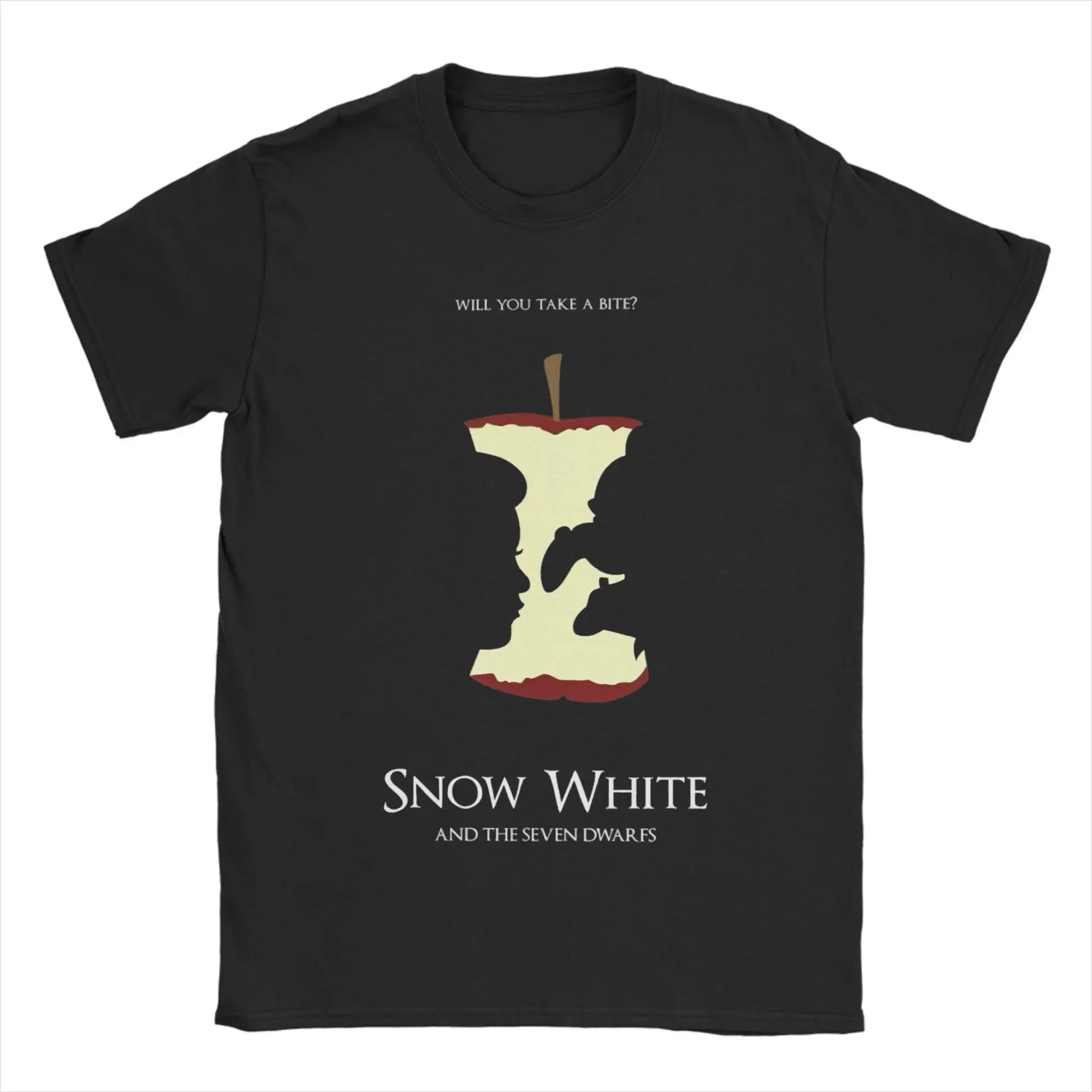 Camiseta con póster de película Blancanieves 2025 para hombre, camisetas de algodón de manzana envenenada, camisetas locas de manga corta con cuello redondo, camisetas de verano