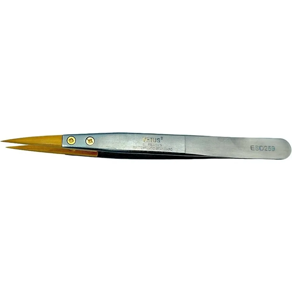 Safe Grip Boxwood Tweezers Sharp Tip Anti-magnetic Watch Tool Anti-scratch Insulated Component Clamp Component Fix