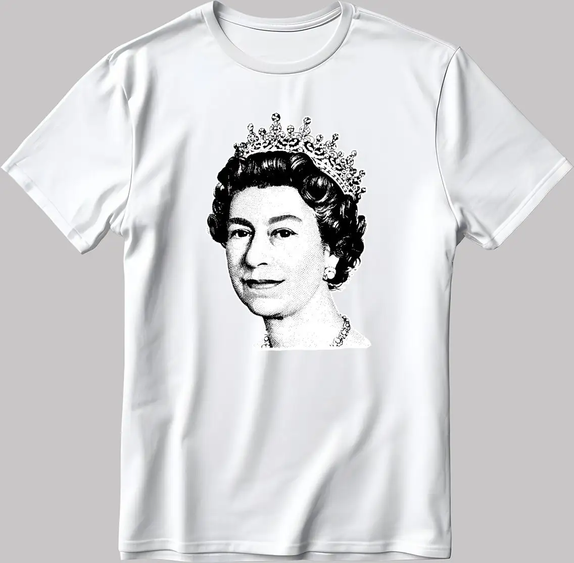 Elizabeth Queen White Black T Shirt K232