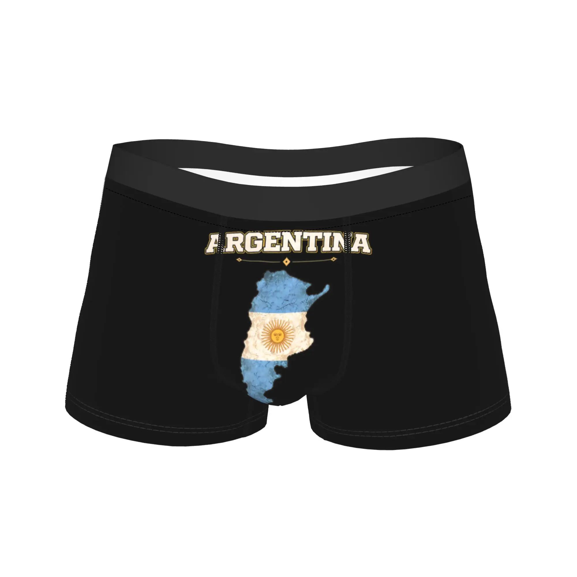 Argentina Flag Map Underwear  Customs Boxershorts Quality Men Panties Classic Shorts Briefs Gift
