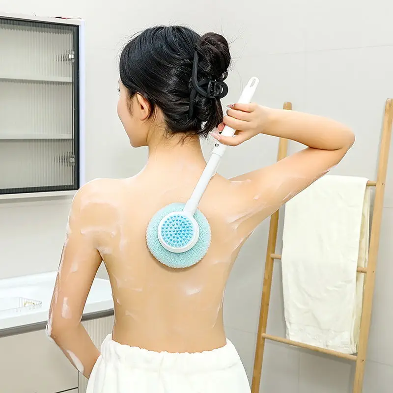 Щетка для душа с длинной ручкой, губка, пенопластовая присоска, не дисперсия, шарик для душа, протирка грязи, протирка назад