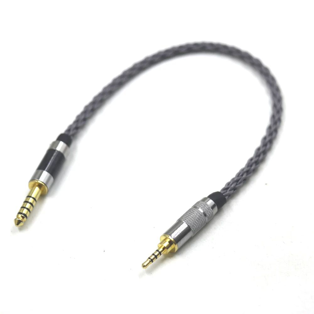 Grey Audio Cable 4.4 Male To 2.5 Male Balanced Silver-Plating Cord 4.4mm To 2.5mm Adapter For Hifi MP3 Music Player