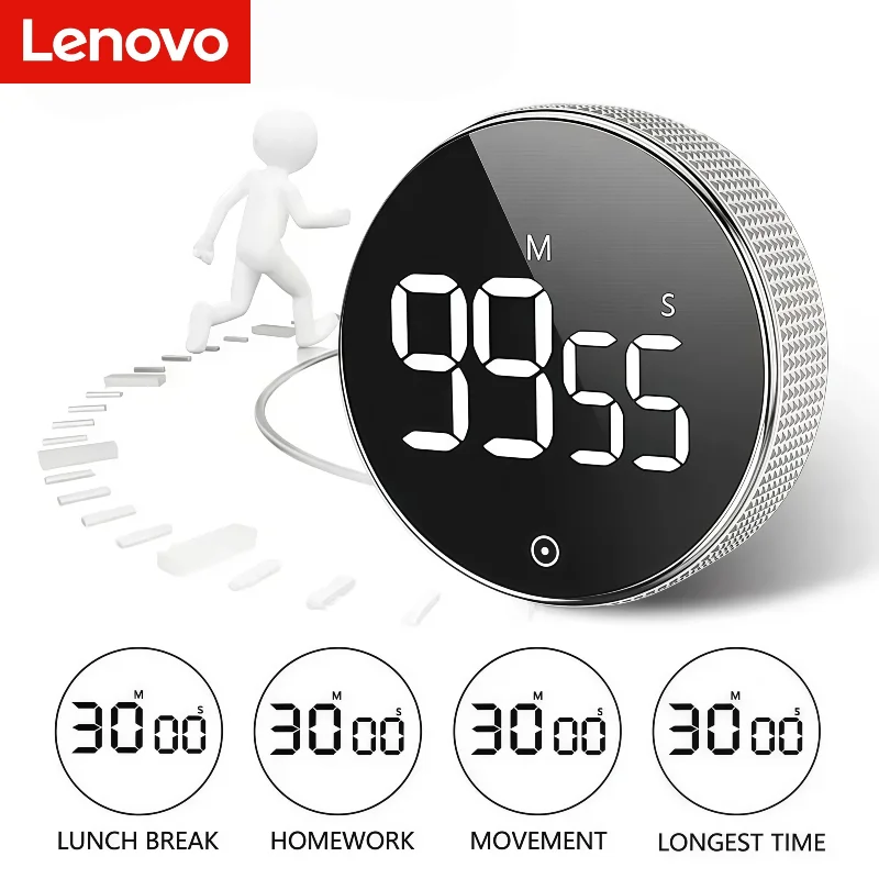 

Цифровые кухонные таймеры Lenovo: визуальные таймеры с большим LED-дисплеем, магнитные таймеры обратного/прямого отсчета для класса, кухни, фитнеса