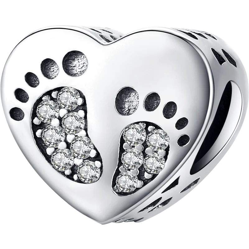 WOSTU 925 Sterling Silber Herzform Charms Wachstum Hängende Perle Rot CZ Liebe Affinität Anhänger Für Original Schmuck Thanksgiving