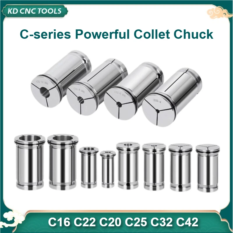 KD CNC C16 C20 C25 C32 C42 C-series Powerful Collet Chuck Milling Cutter Strong Power Spring Collet tools Clamping range 3-36mm