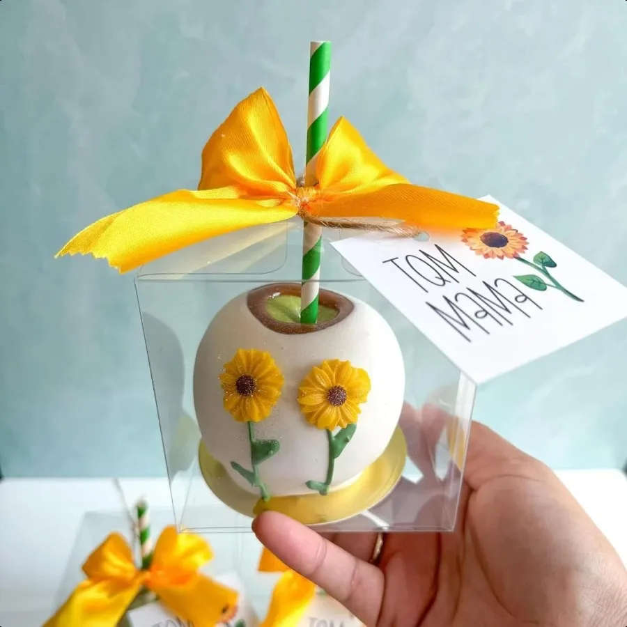 Scatole trasparenti per bomboniere da 100 pezzi Scatole per bomboniere al cioccolato da 3x3x3 pollici Scatole regalo trasparenti Scatola per cupcake Scatola per aroni per feste di compleanno di nozze