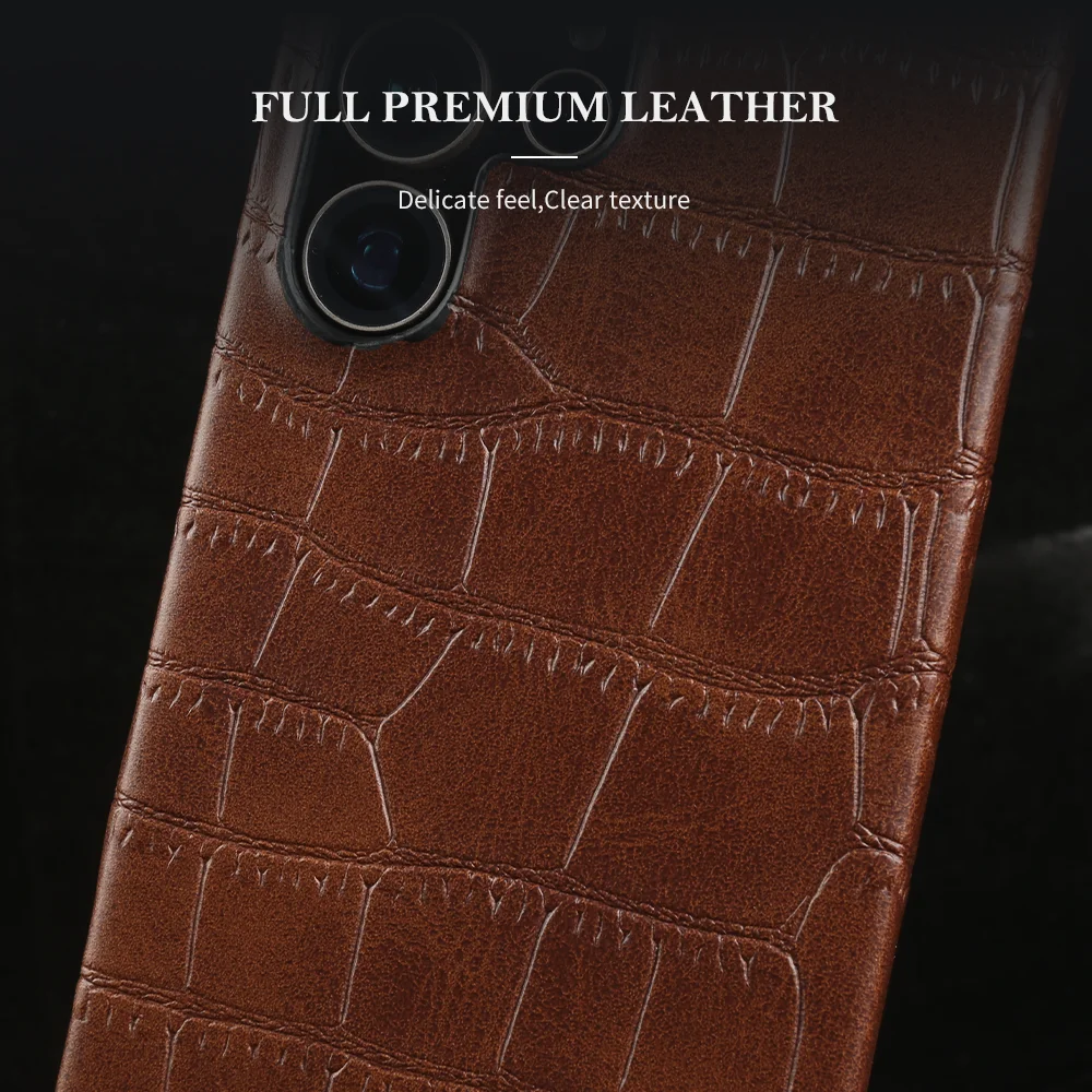 Etui na telefon ze skóry krokodyla do Samsung Galaxy S26 S25 S24 Ultra S23 S22 S21 Plus S20 FE Note 20 A16 A17 A55, tylna obudowa, futerały — zdjęcie produktu 4